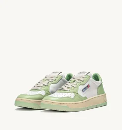 Sneakers Medalist Low In Pelle Bicolore Nile Green