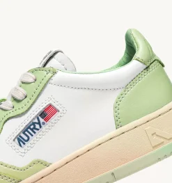 Sneakers Medalist Low In Pelle Bicolore Nile Green