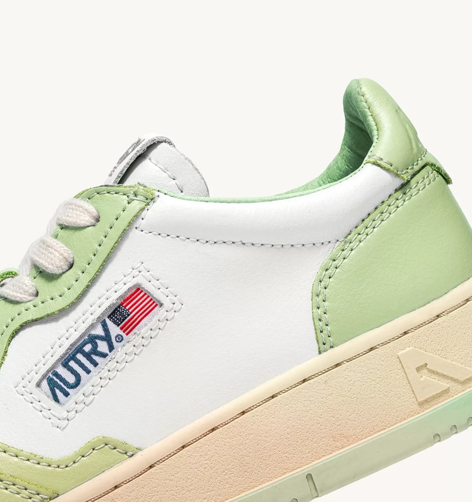 Sneakers Medalist Low In Pelle Bicolore Nile Green