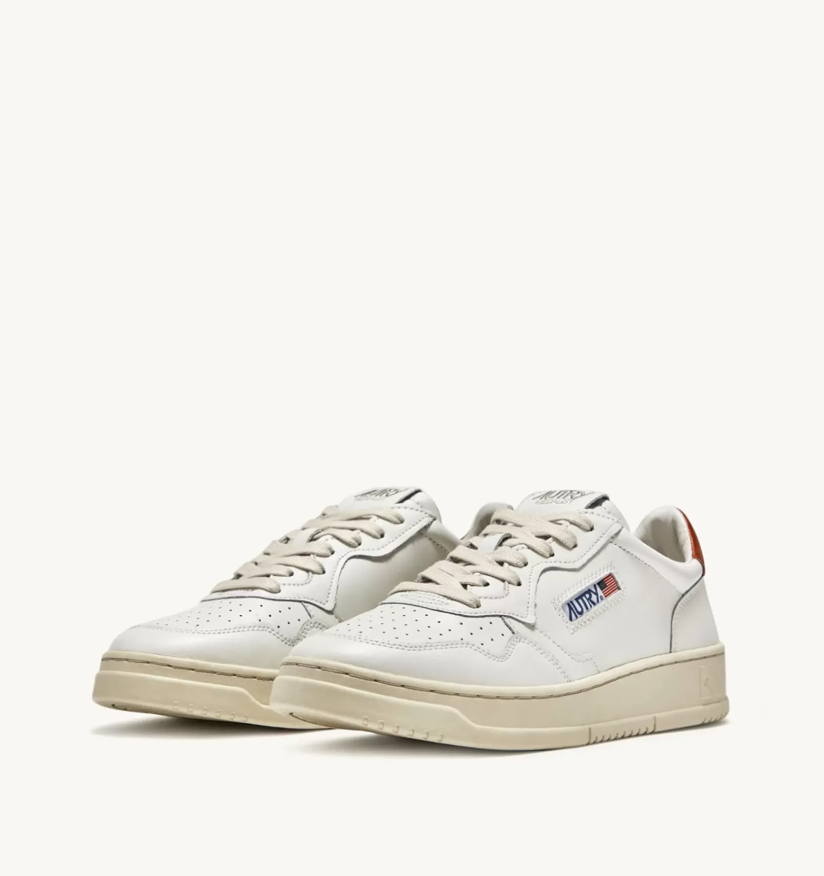 Sneakers Medalist Low In Pelle Bianca E Rust