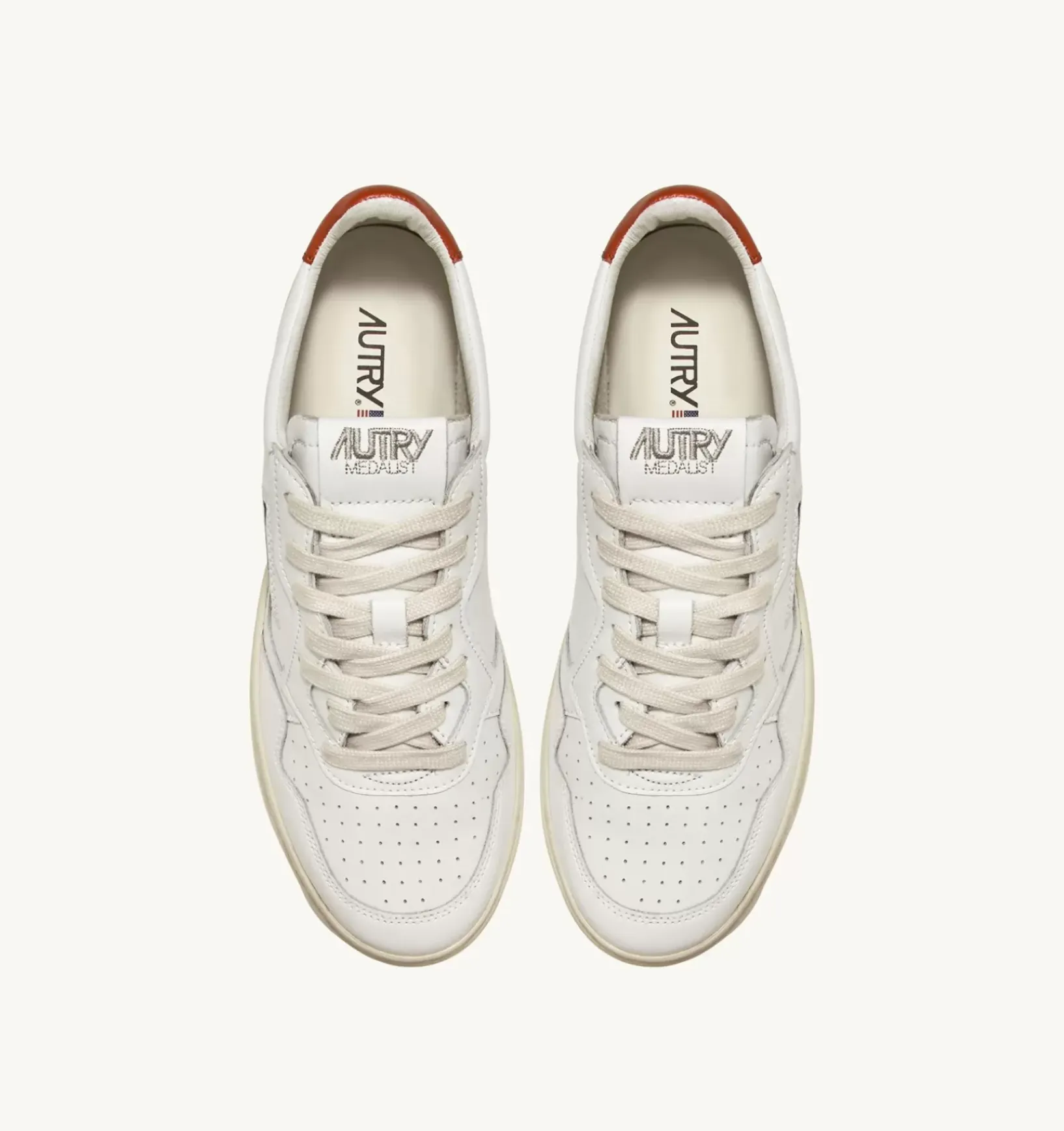 Sneakers Medalist Low In Pelle Bianca E Rust