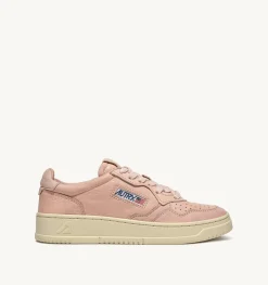Sneakers Medalist Low In Morbida Pelle Peach Di Capra
