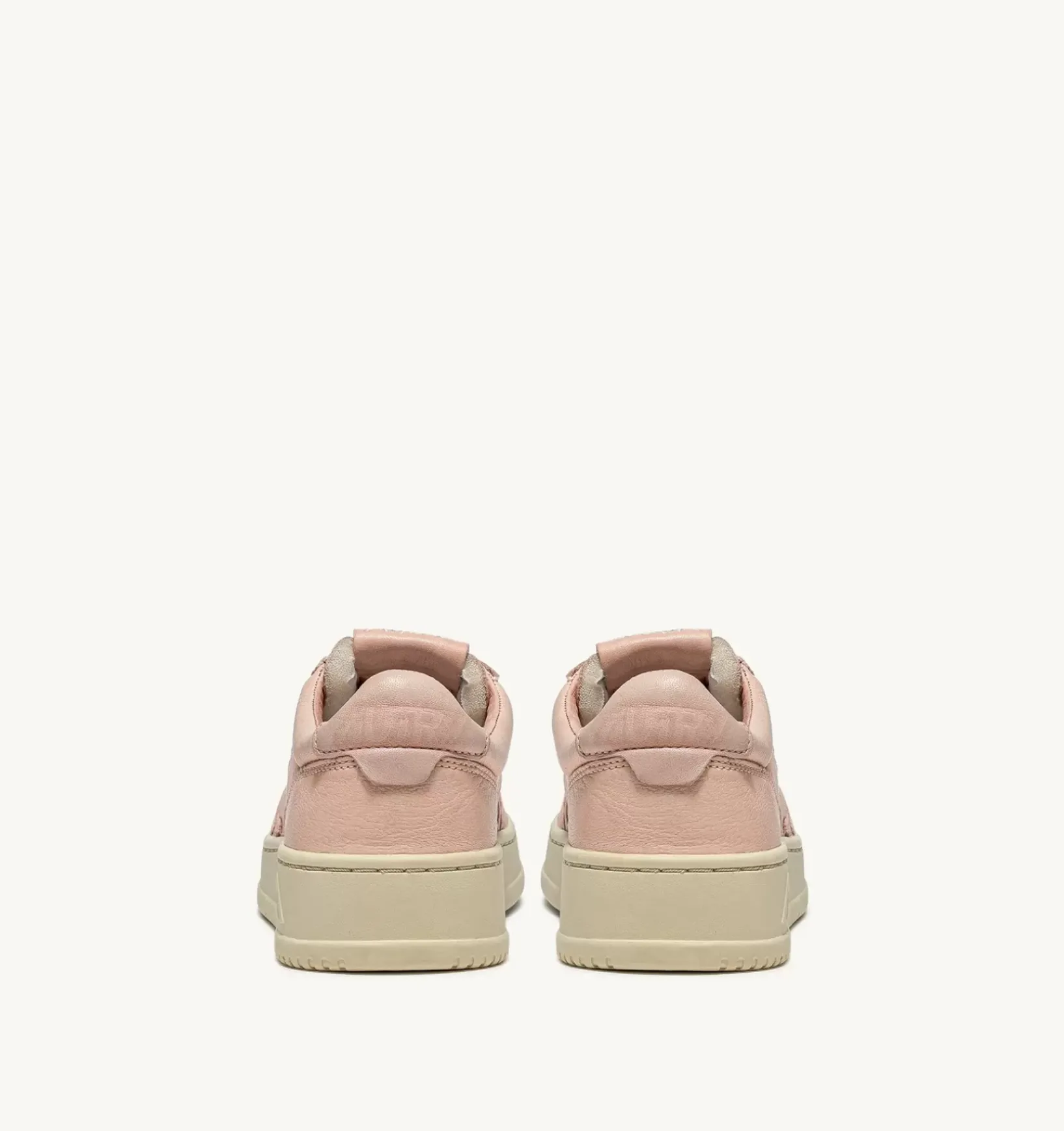Sneakers Medalist Low In Morbida Pelle Peach Di Capra