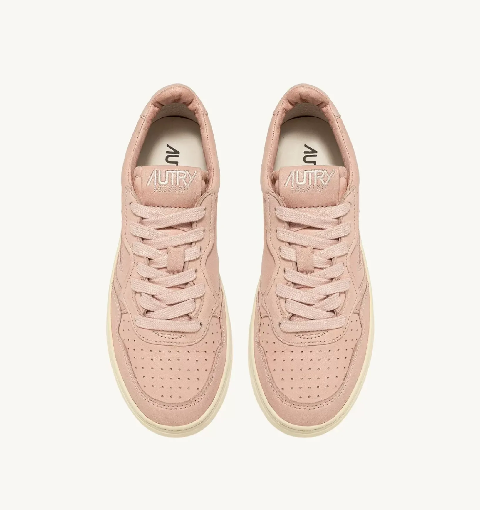 Sneakers Medalist Low In Morbida Pelle Peach Di Capra
