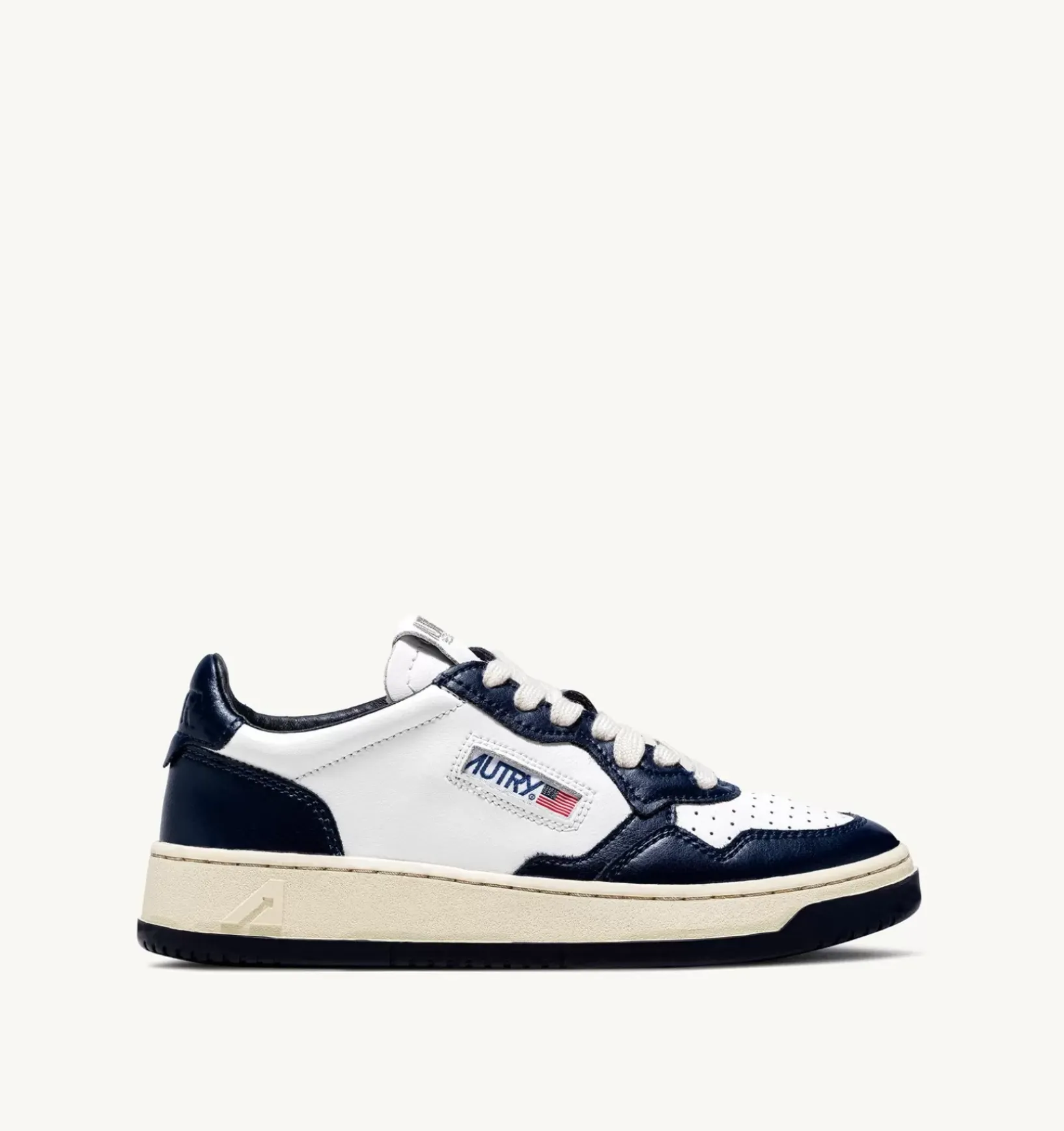 Sneakers Medalist Low In Pelle Bicolor Bianco Blu