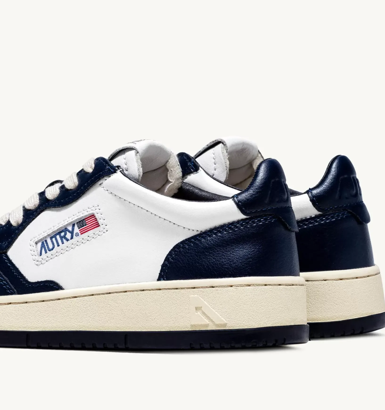 Sneakers Medalist Low In Pelle Bicolor Bianco Blu