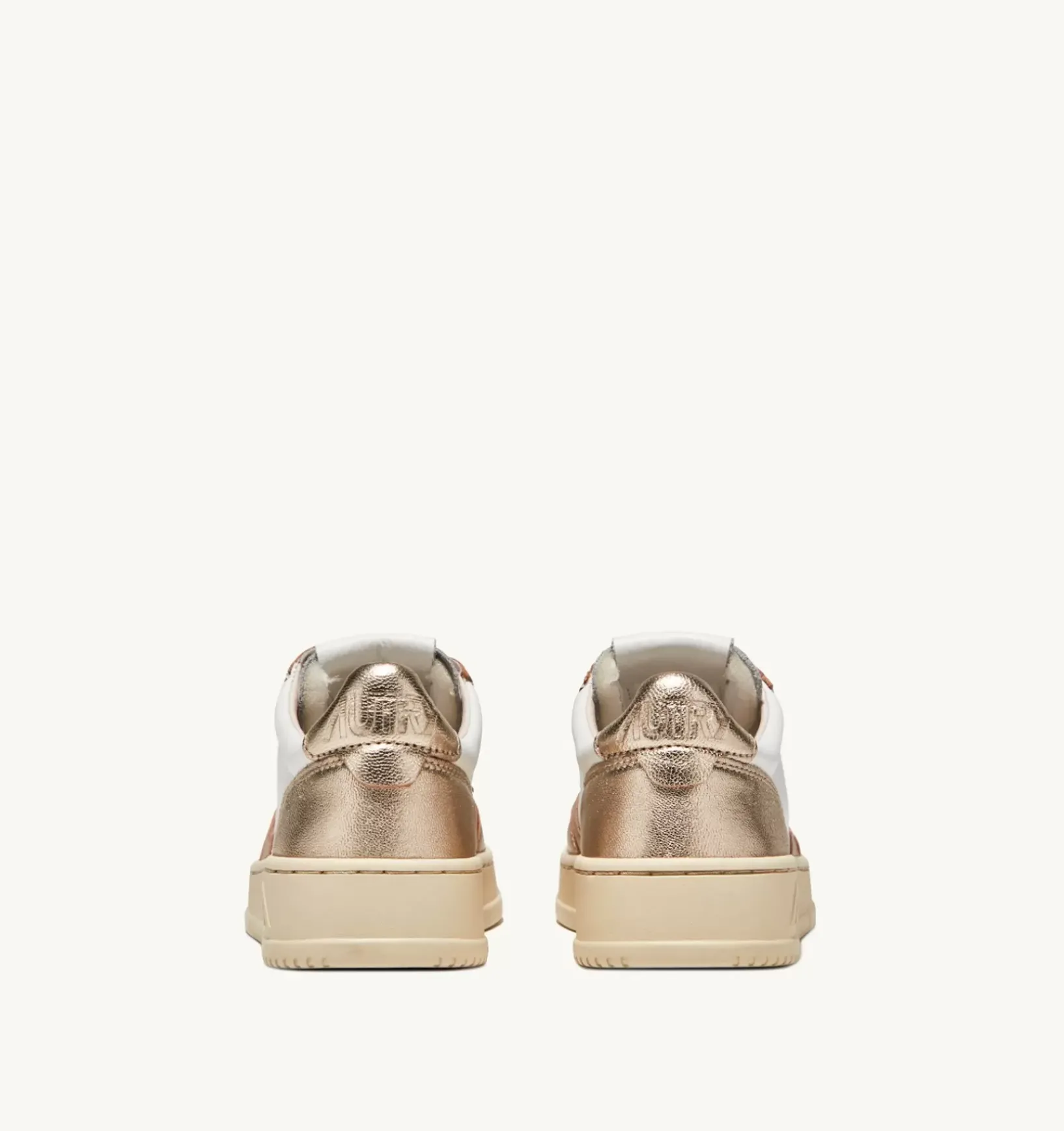 Sneakers Medalist Low In Pelle Bicolor Bianco E Platinum