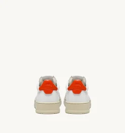 Sneakers Medalist Low In Pelle Bianca E Arancione