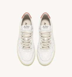 Sneakers Medalist Low In Pelle Bianca E Arancione