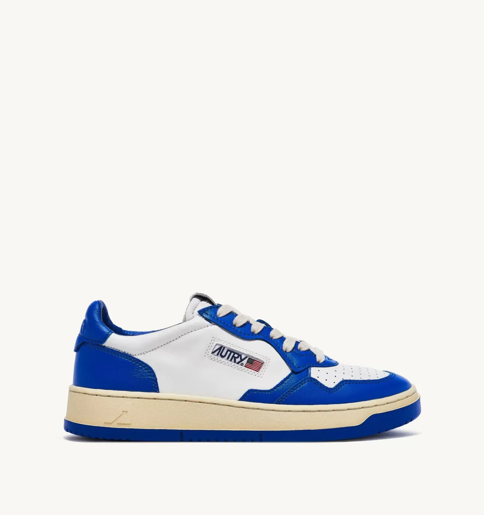 Sneakers Medalist Low In Pelle Bicolore Bianco Prince Blue