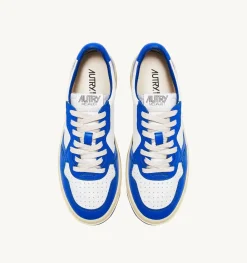 Sneakers Medalist Low In Pelle Bicolore Bianco Prince Blue