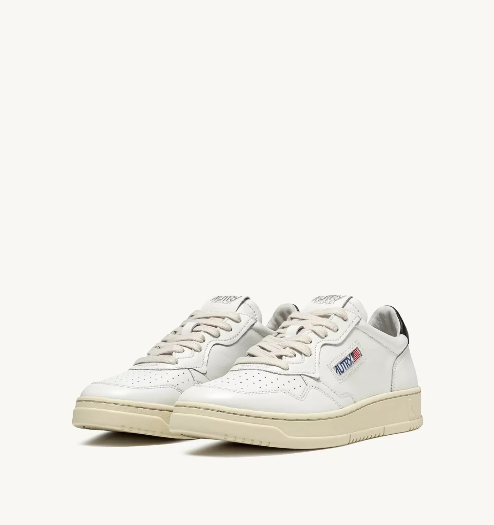 Sneakers Medalist Low In Pelle Bianca E Nera