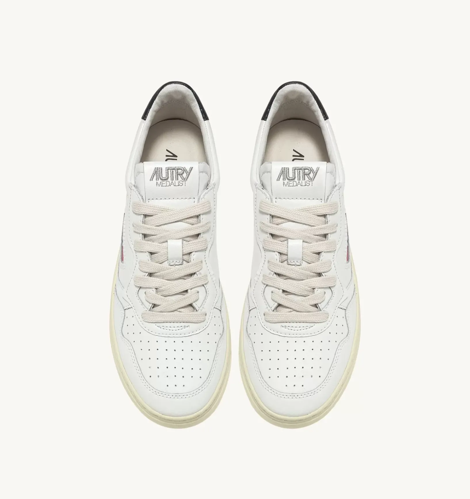 Sneakers Medalist Low In Pelle Bianca E Nera