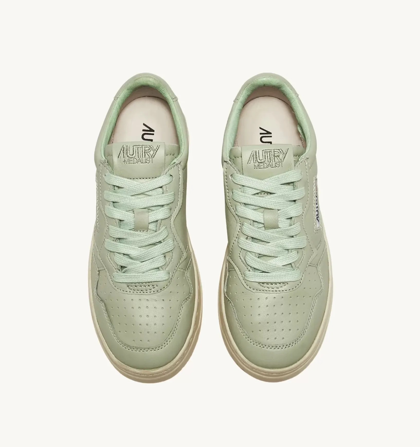 Sneakers Medalist Low In Morbida Pelle Cel Green Di Capra