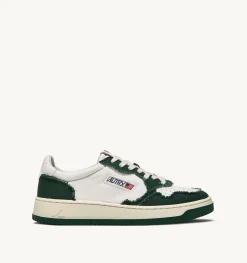 Sneakers Medalist Low In Pelle Di Capra E Tela Bianco Eden