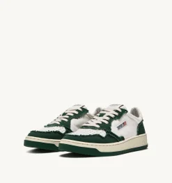 Sneakers Medalist Low In Pelle Di Capra E Tela Bianco Eden