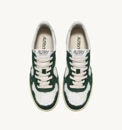 Sneakers Medalist Low In Pelle Di Capra E Tela Bianco Eden