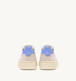 Sneakers Medalist Low In Pelle Bianca E Azzurra E Suede Beige