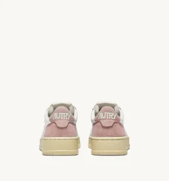 Sneakers Medalist Low In Suede E Pelle Bianco E Rosa