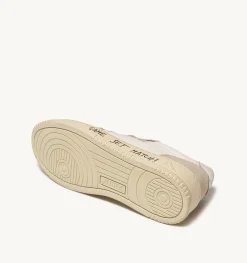 Sneakers Medalist Low In Pelle Bianca E Suede Beige