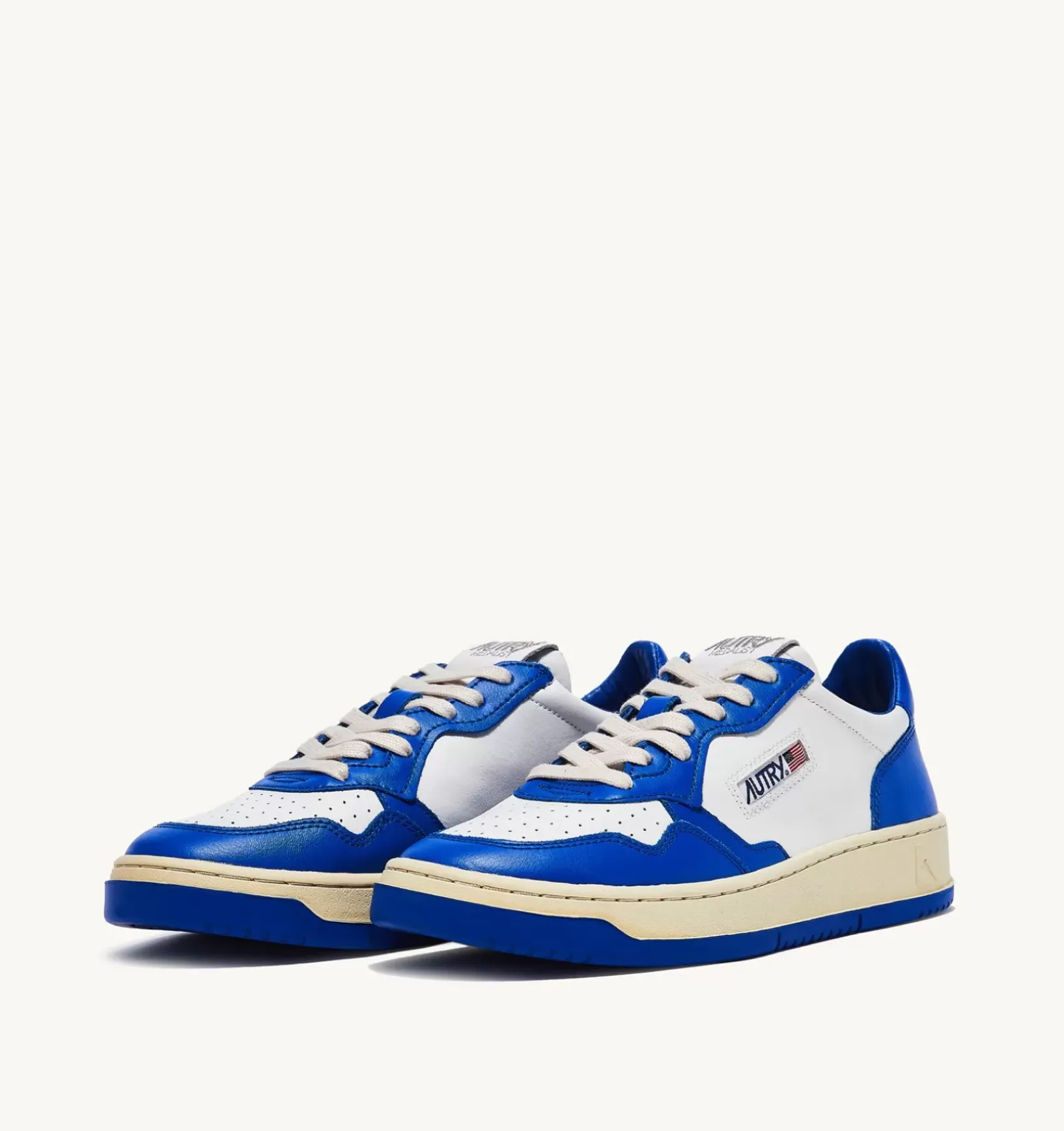 Sneakers Medalist Low In Pelle Bicolore Bianco Prince Blue
