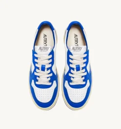 Sneakers Medalist Low In Pelle Bicolore Bianco Prince Blue
