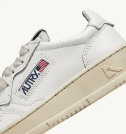 Sneakers Medalist Low In Pelle Bianca Per Bambini