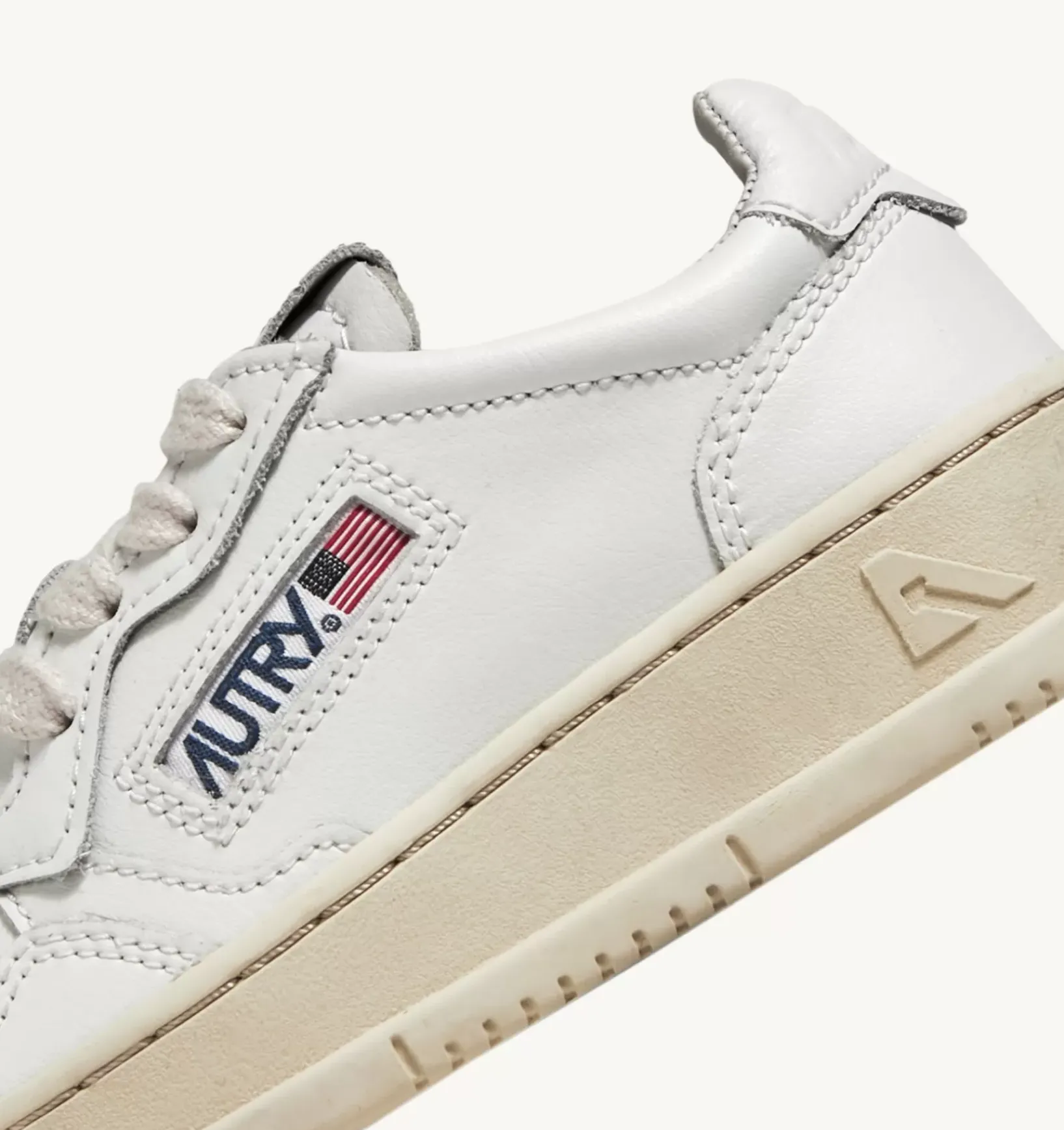 Sneakers Medalist Low In Pelle Bianca Per Bambini