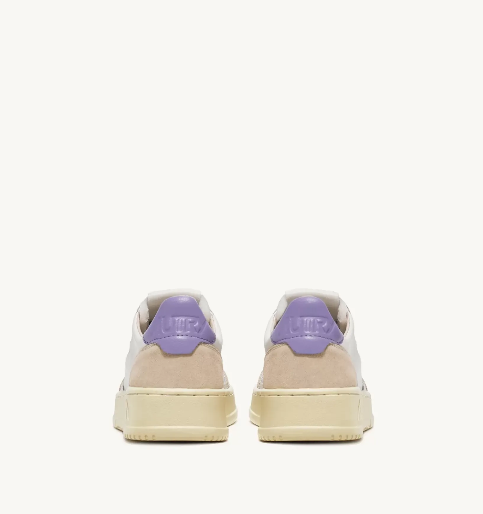 Sneakers Medalist Low In Suede E Pelle Bianca E Lavander