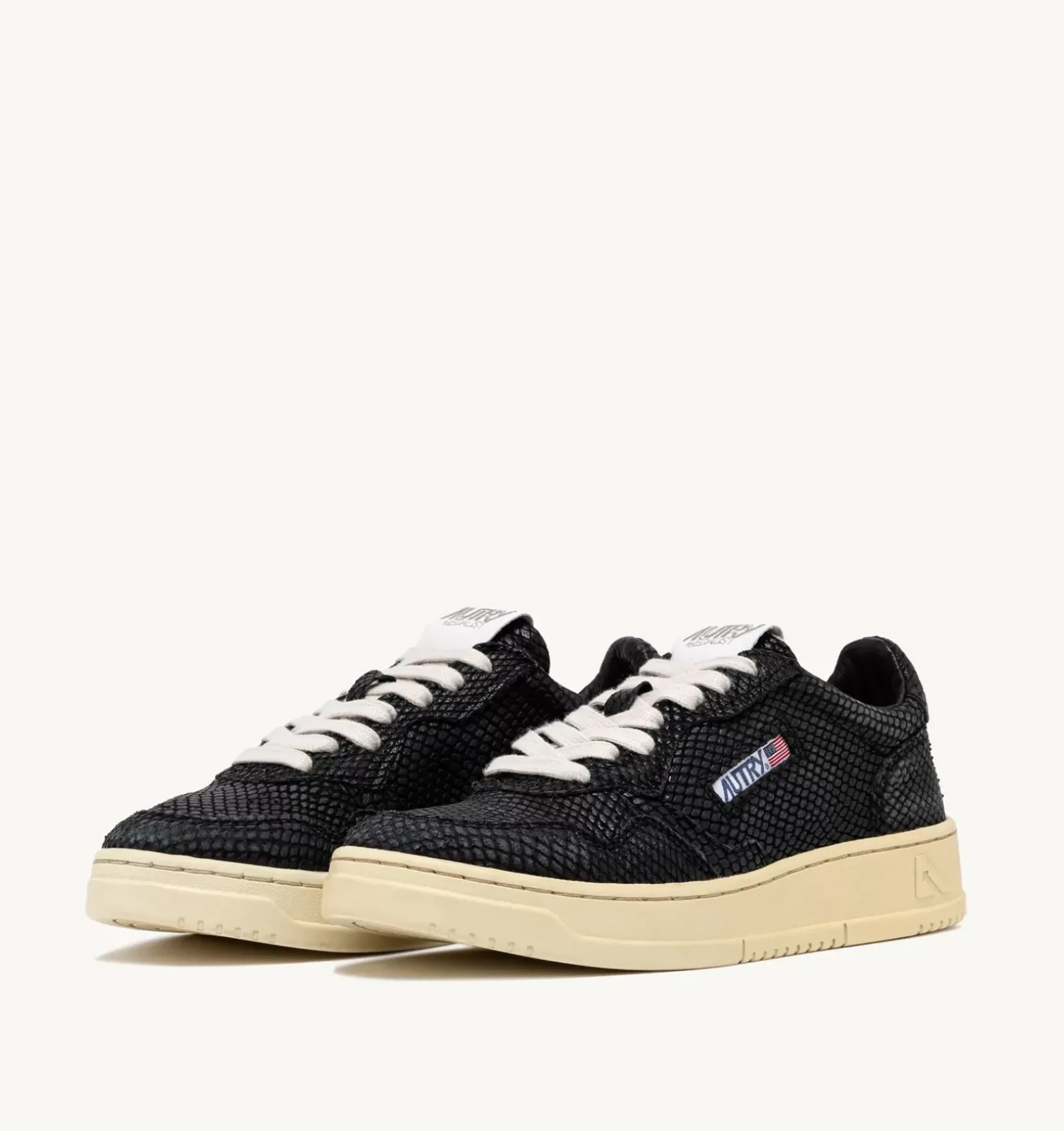 Sneakers Medalist Low In Pelle Effetto Snake Colore Argento