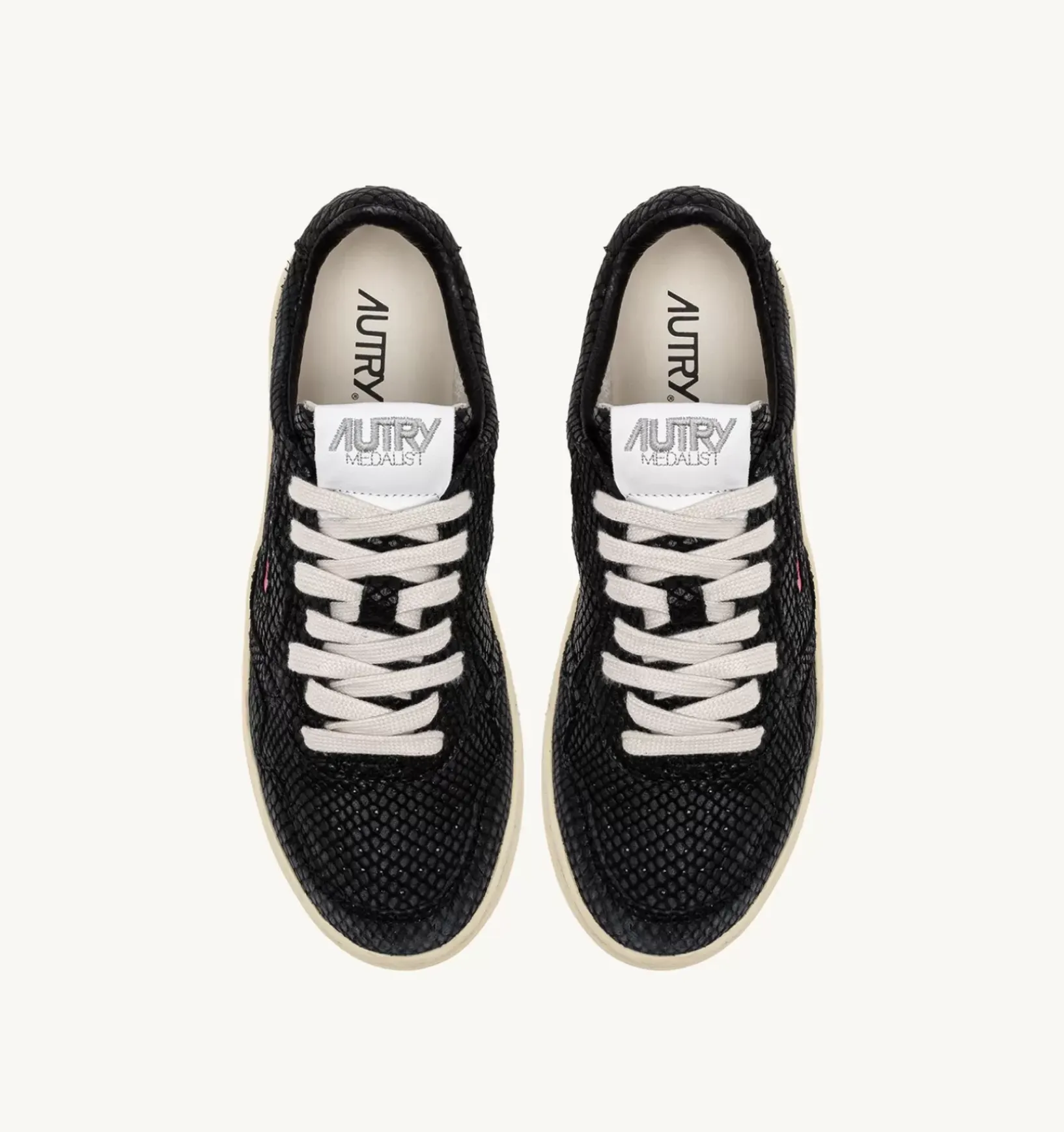 Sneakers Medalist Low In Pelle Effetto Snake Colore Argento
