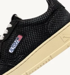 Sneakers Medalist Low In Pelle Effetto Snake Colore Argento