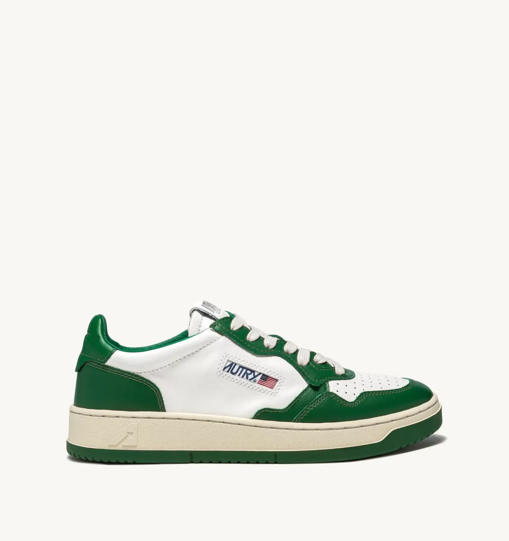 Sneakers Medalist Low In Pelle Bicolore Bianco E Verde