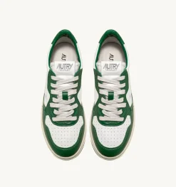 Sneakers Medalist Low In Pelle Bicolore Bianco E Verde