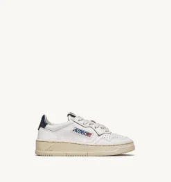 Sneakers Medalist Low In Pelle Bianca E Blu Per Bambini
