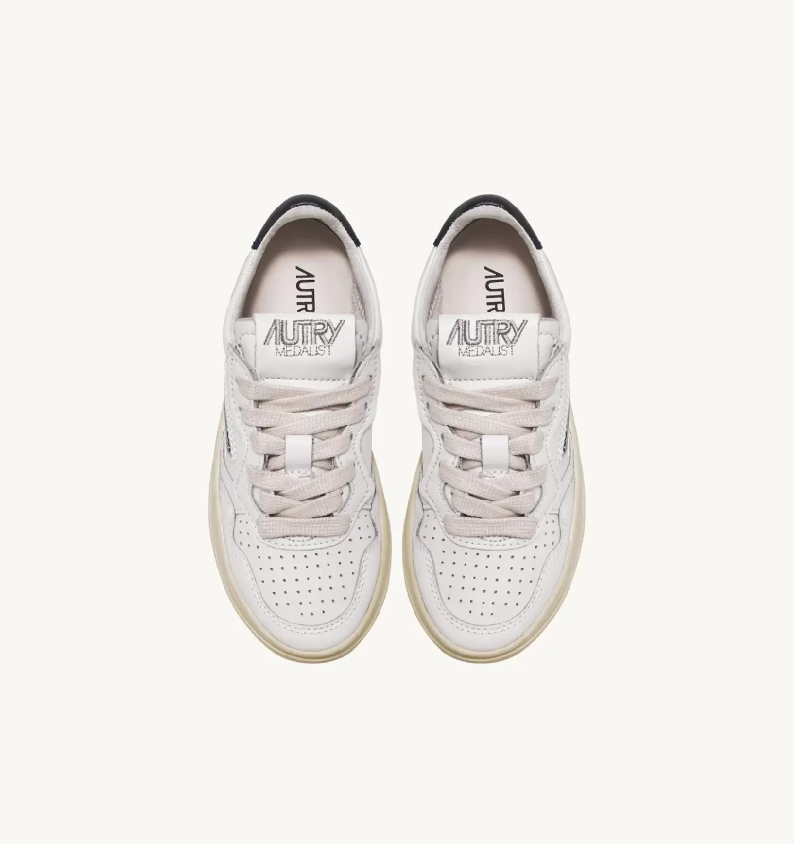 Sneakers Medalist Low In Pelle Bianca E Blu Per Bambini