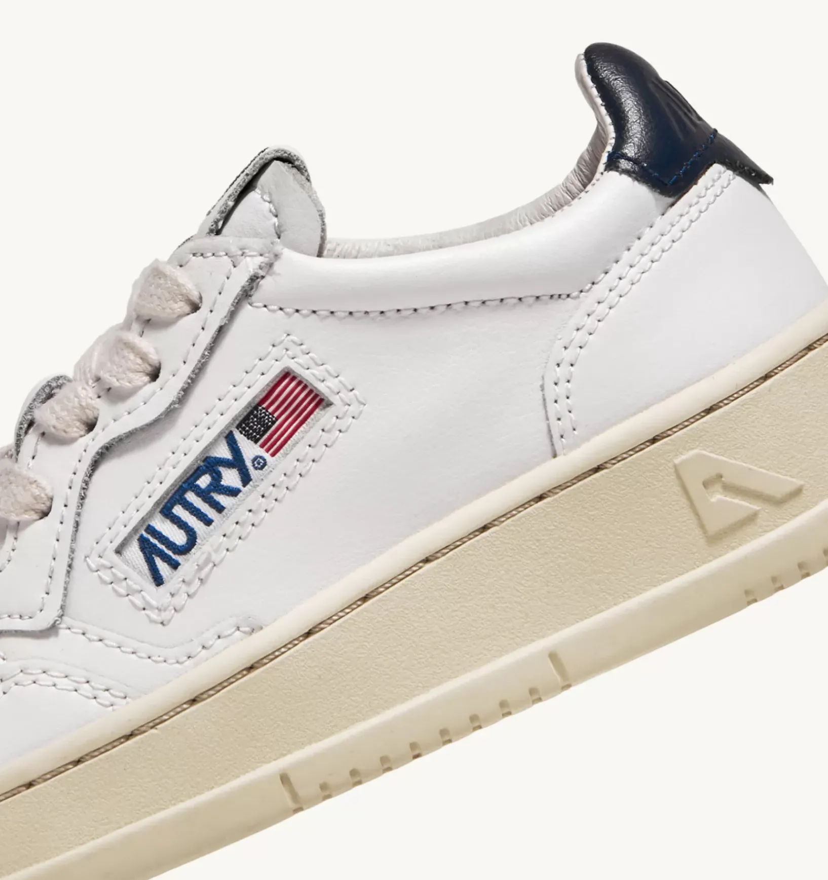 Sneakers Medalist Low In Pelle Bianca E Blu Per Bambini