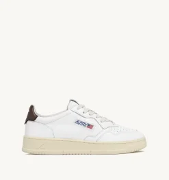 Sneakers Medalist Low In Pelle Bianca E Marrone