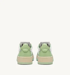 Sneakers Medalist Low In Pelle Bicolore Bianco E Nile Green