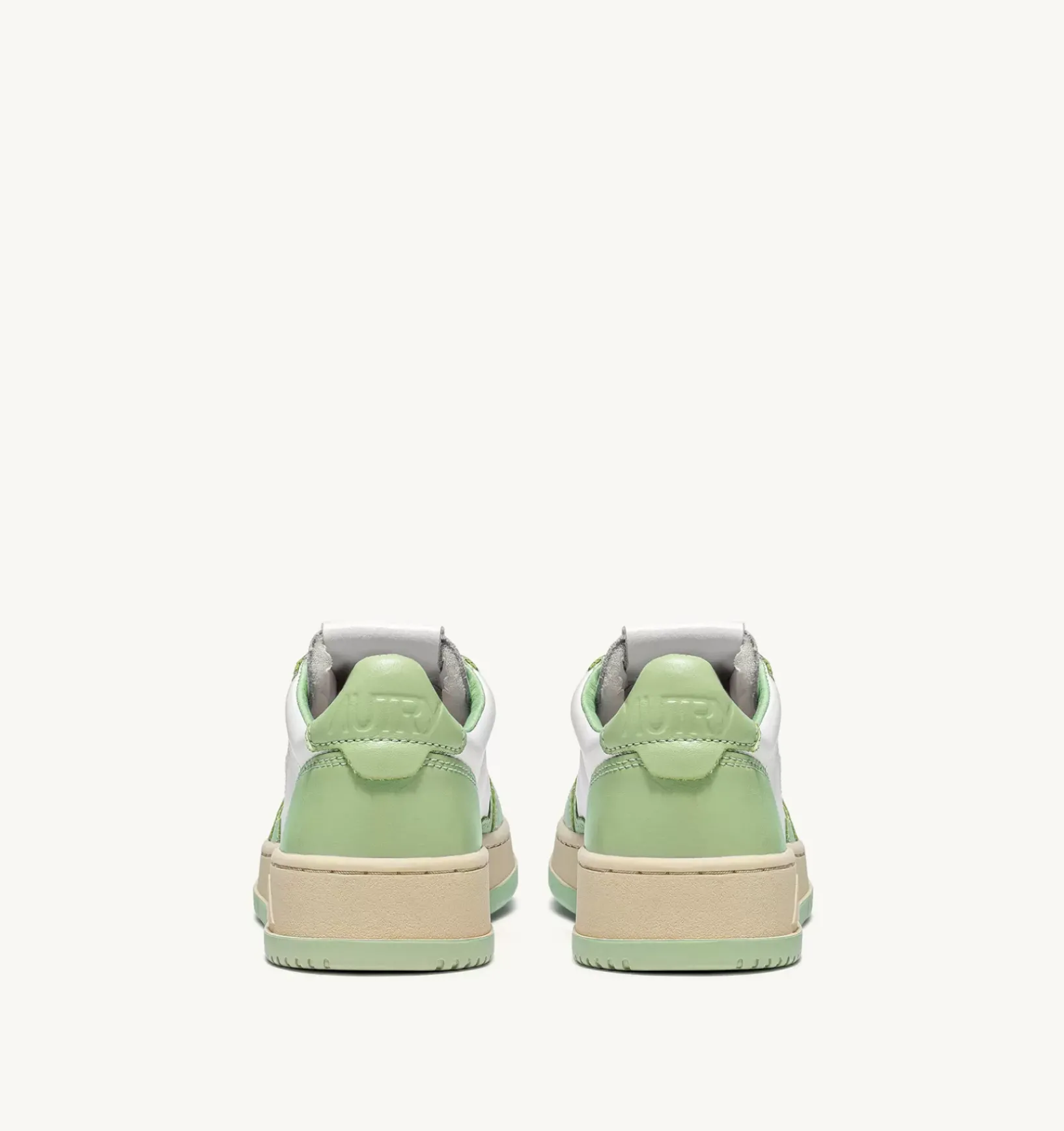 Sneakers Medalist Low In Pelle Bicolore Bianco E Nile Green