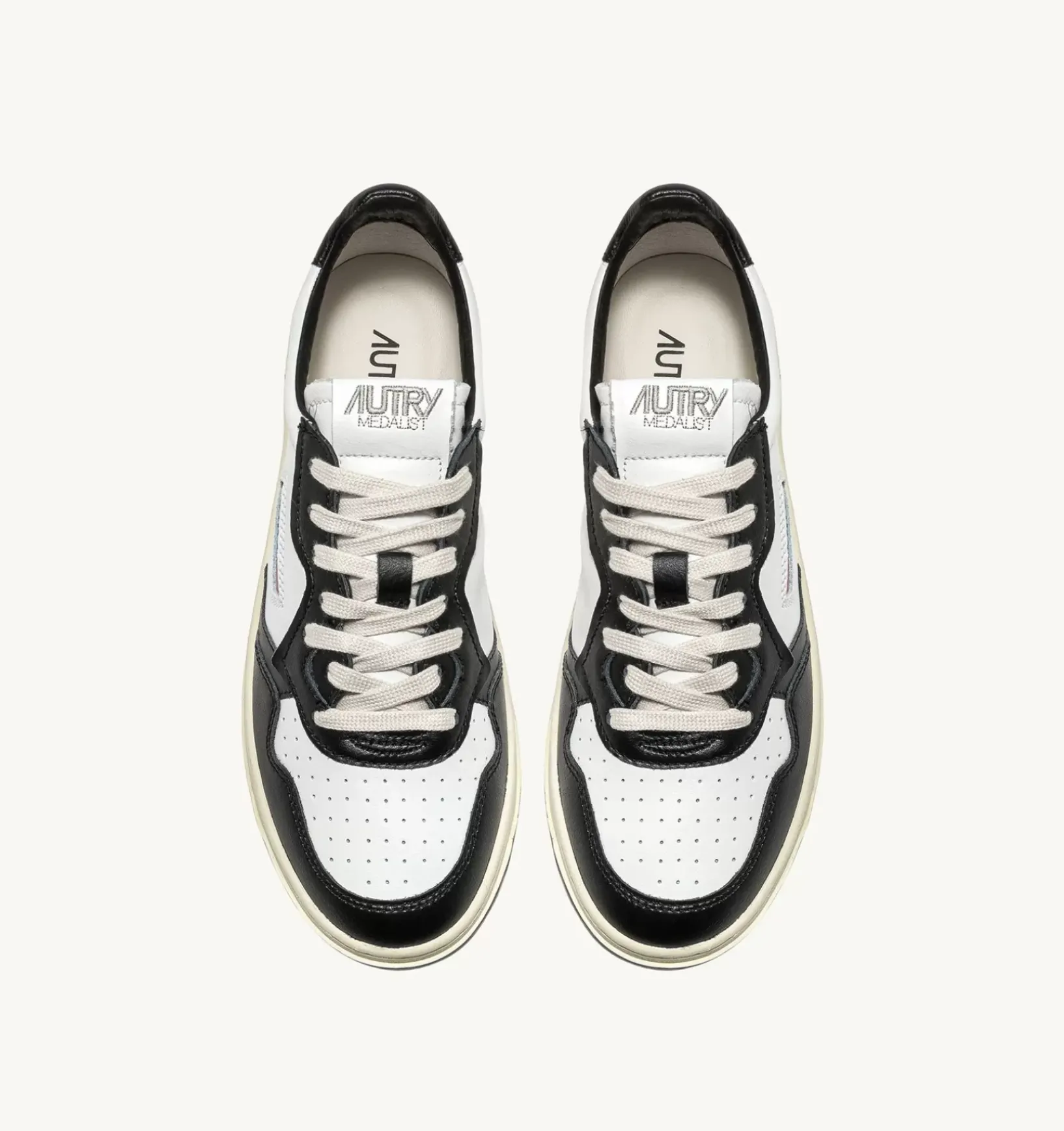 Sneakers Medalist Low In Pelle Bicolore Bianca E Nera