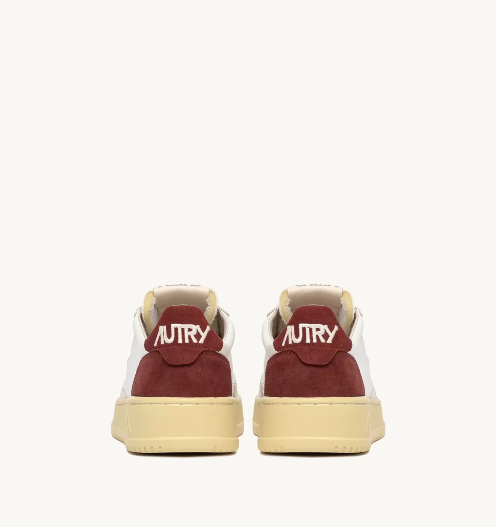 Sneakers Medalist Low In Pelle E Suede Bianco E Bordeaux