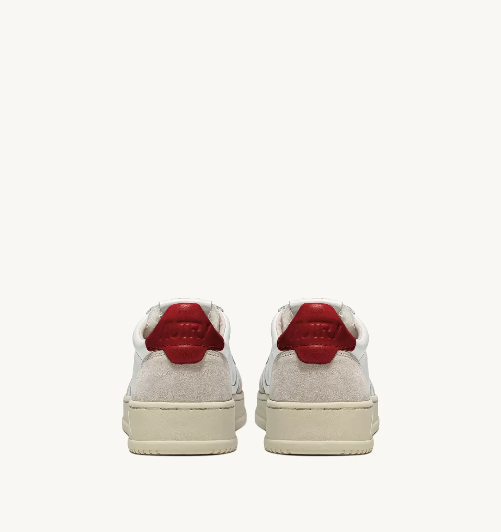 Sneakers Medalist Low In Suede E Pelle Bianca E Rosso