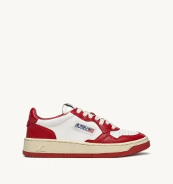 Sneakers Medalist Low In Pelle Bicolore Bianco E Rosso