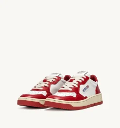 Sneakers Medalist Low In Pelle Bicolore Bianco E Rosso
