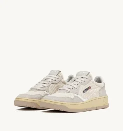 Sneakers Medalist Low In Velluto A Costine E Suede Colore Avorio