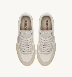 Sneakers Medalist Low In Velluto A Costine E Suede Colore Avorio