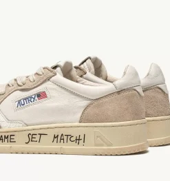 Sneakers Medalist Low In Pelle E Suede Bianco
