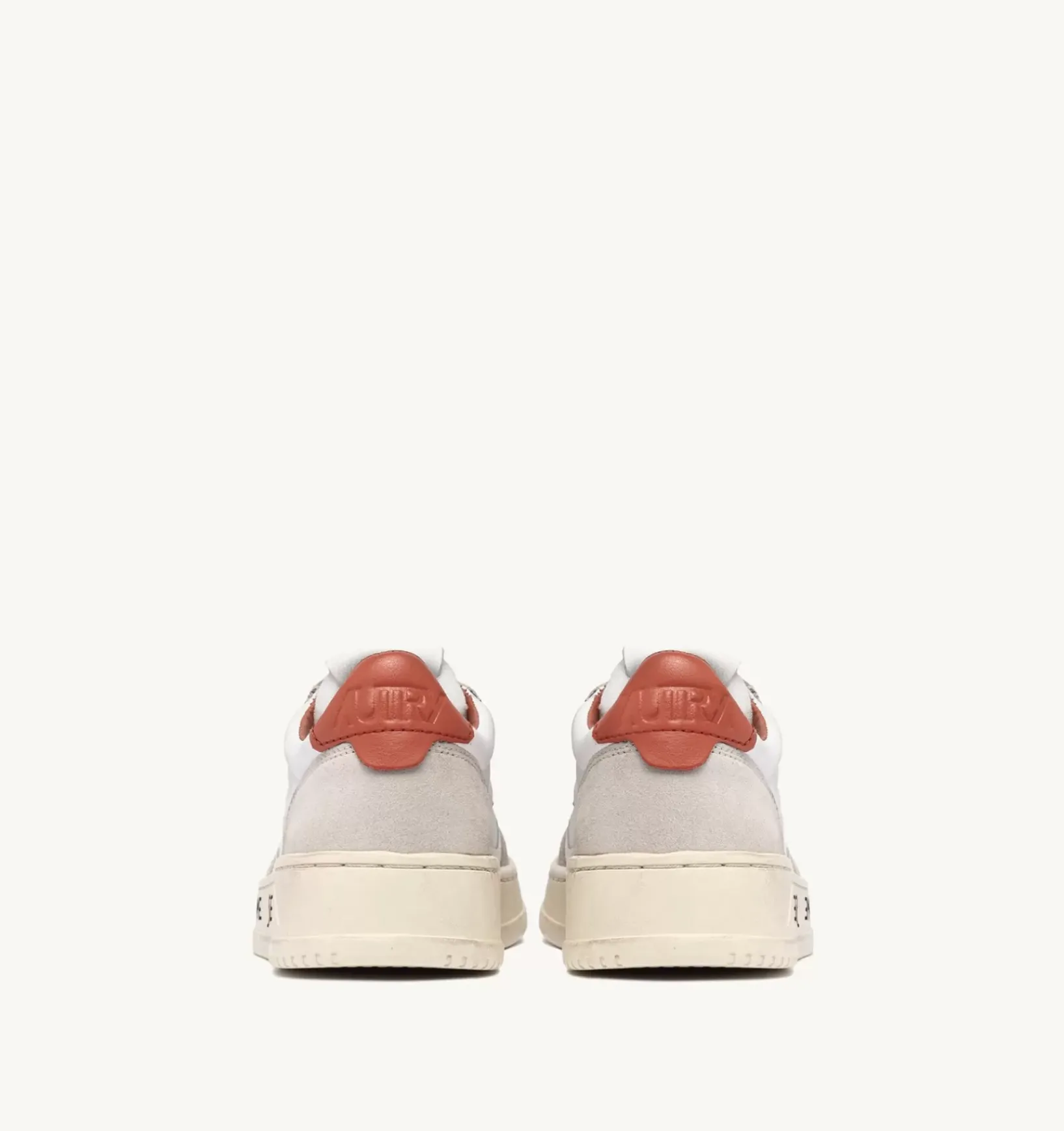 Sneakers Medalist Low In Pelle Bianca E Suede Beige