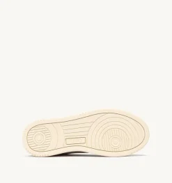 Sneakers Medalist Low In Pelle Bianca E Suede Beige